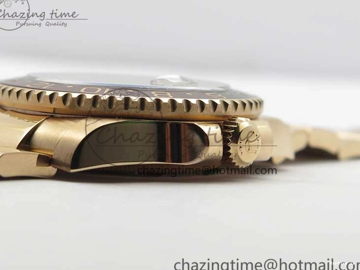 1223 Comfortable GMT Master II 126715 CHNR Black Brown Ceramic 316L Steel GMF 1:1 Best Edition Black Dial on RG Bracelet A 2961